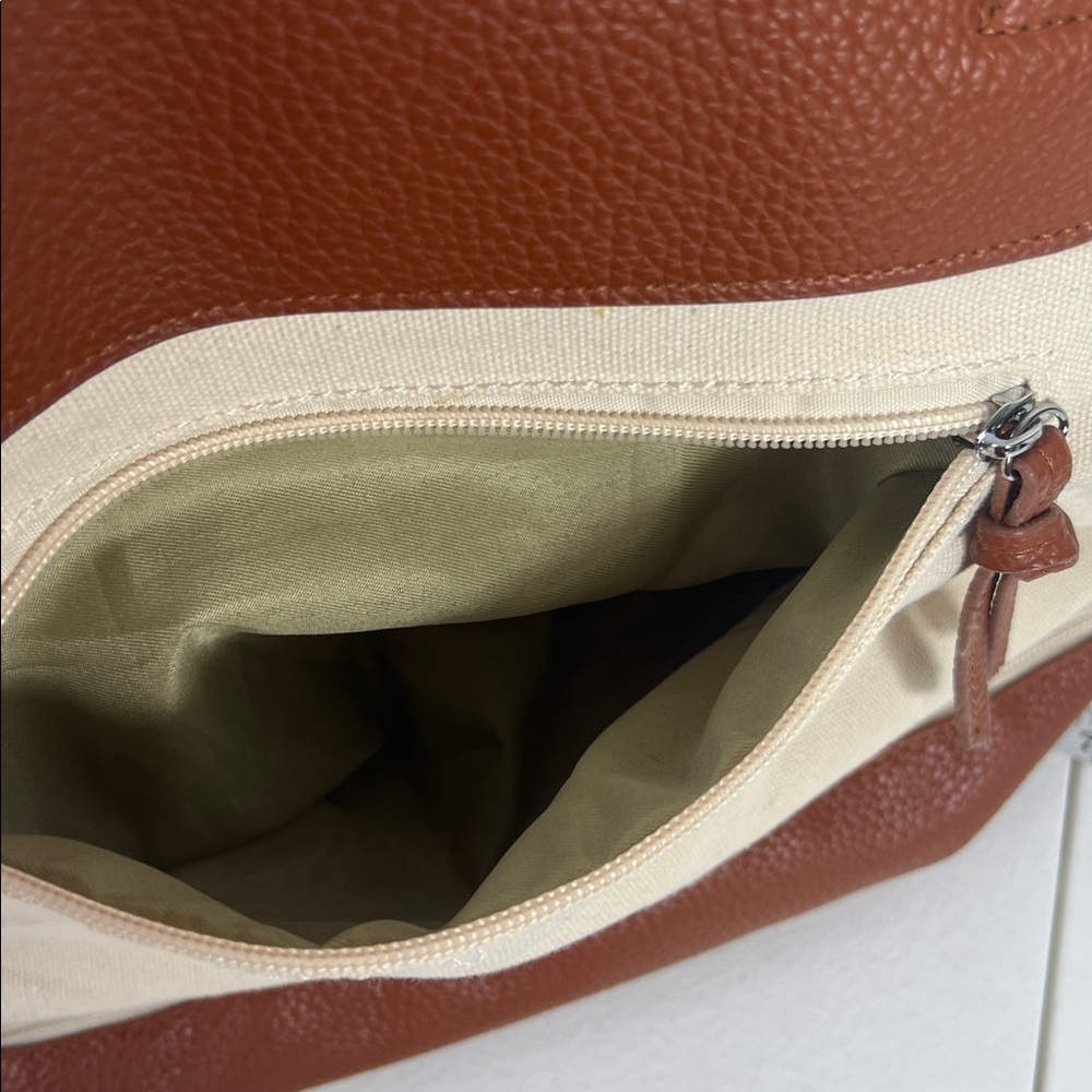 Graf Lantz Weekender Bag Tote Bag Cream & Brown - Picture 9 of 10